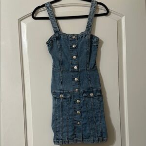 Denim Button-Down Dress